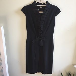 Kay Unger NY Hepburn black silk Cocktail dress S 6